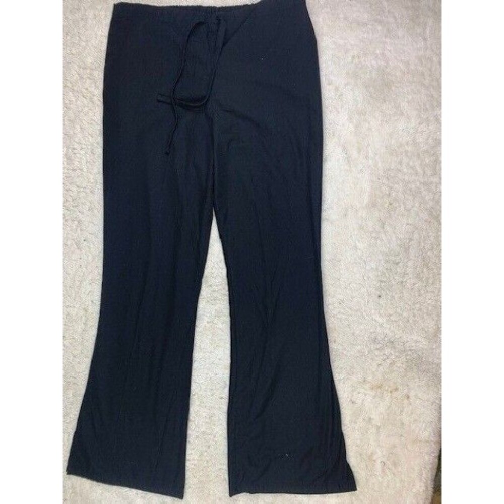 Cherokee Size S Womens Uniform Pants Black Flare Drawstring Elastic Waist